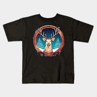 Deer in Ornament, Love Deers Kids T-Shirt